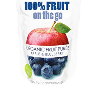 Clearspring Organic 100 percent Fruit On The Go Apple and Blueberry Puree, 120g