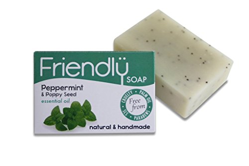 Friendly Soap Natural Handmade Peppermint & Poppy Seed Soap