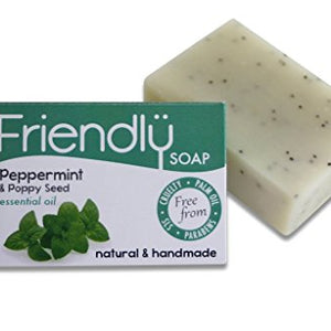 Friendly Soap Natural Handmade Peppermint & Poppy Seed Soap