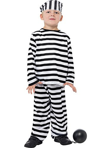 Smiffy's Prisoner Boy Costume with Top, Trousers and Hat - Large