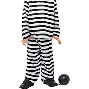 Smiffy's Prisoner Boy Costume with Top, Trousers and Hat - Large