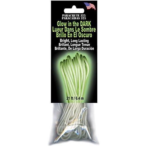 Pepperell Glow in the Dark Parachute Cord, 3mm by 21'