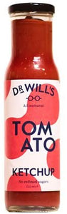 Dr Will’s Tomato Ketchup 250g (Pack of 3) - All Natural, Vegan Friendly, Made with Real Tomatoes - No Artificial Additives, Preservatives or Refined Sugars, Dairy and Gluten Free