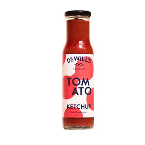 Dr Will’s Tomato Ketchup 250g - All Natural, Vegan Friendly, Made with Real Tomatoes - No Artificial Additives, Preservatives or Refined Sugars, Dairy and Gluten Free