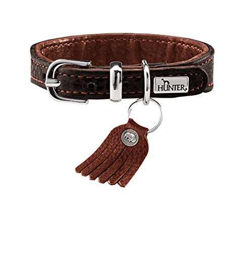 Collar Cody Petit, 30 Bison Leather, Dark Brown/Cognac | Hunter