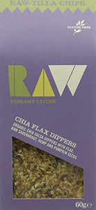 Raw Health Organic Chia Flax Dippers 60g (Pack of 4)