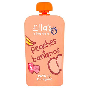 Ella's Kitchen Stage 1 From 4 Months Organic Peaches and Bananas 120 g (Pack of 7)