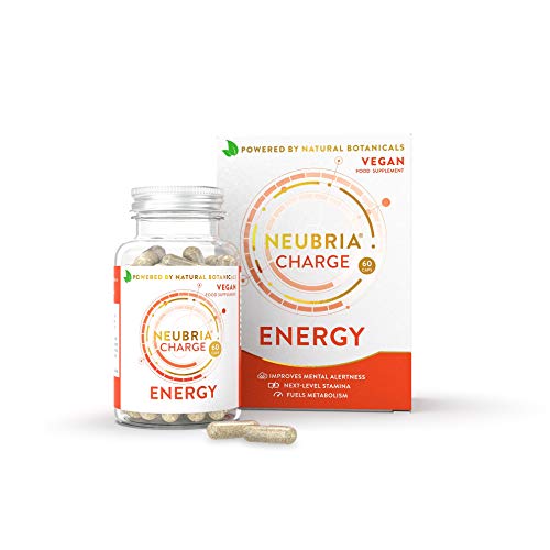 NEUBRIA Charge - Advanced Brain Health Supplement containing Guarana, Maca and Ginseng Provide a Natural, Slow-Release Energy for Improved Focus Over a sustained Period.