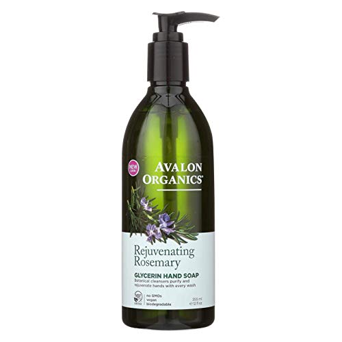 Pack of 3 x Avalon Organics Glycerin Liquid Hand Soap Rosemary - 12 fl oz