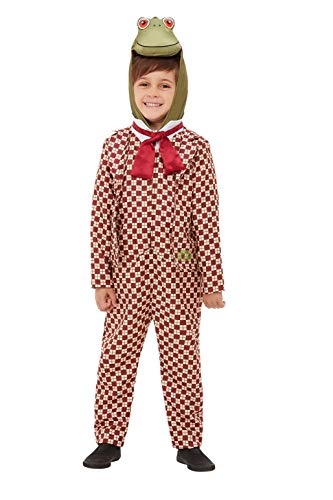 Smiffys 48781S Officially Licensed Wind in The Willows Deluxe Toad Costume, Boys, Red, S - Age 4-6 years