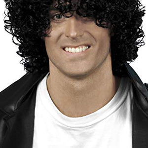 Smiffys Afro Wet Look Wig - Black