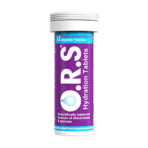 O.R.S Hydration Electrolyte Tablets Blackcurrant Tube of 12
