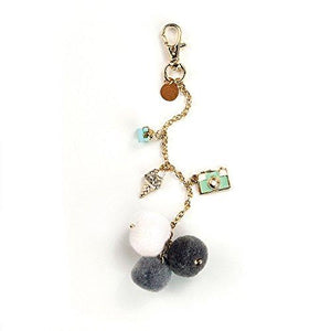 Prima Marketing My Prima Planner Embellishment Key Chain Mpp-Snow and Mint Pom