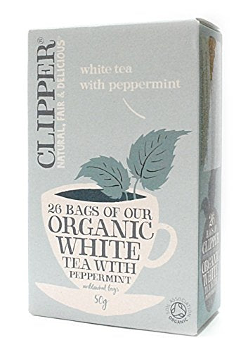 Clipper Organic White Tea with Peppermint Tea (26 Bags)