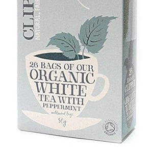 Clipper Organic White Tea with Peppermint Tea (26 Bags)