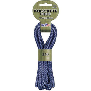 Pepperell Parachute Para Cord 550, 4.8mm X 16-Feet, Purple Sapphire