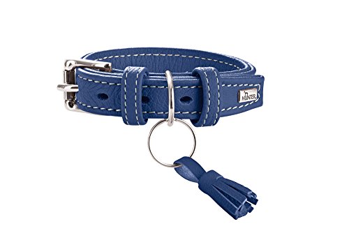 Collar Cannes 35 Blue, Leather | Hunter