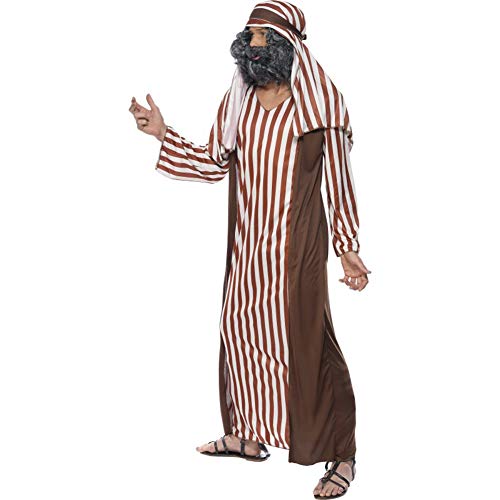 Smiffy's Men's Shepherd Costume Robe and Hat – Medium – 31284