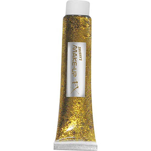 Smiffys Glitter Gel Tube, 20 ml - Gold