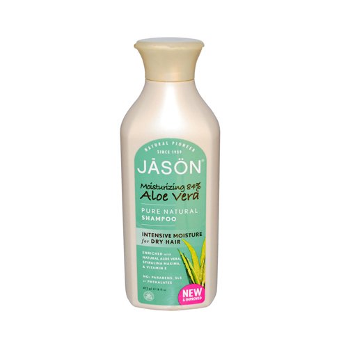 Pack of 6 x Jason Pure Natural Shampoo Aloe Vera for Dry Hair - 16 fl oz