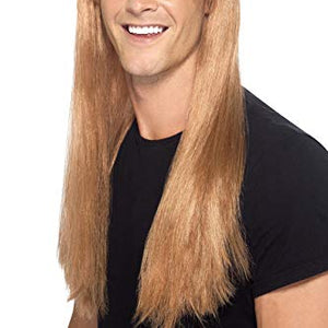 Smiffys 80's Rocker Mullet Wig - Brown