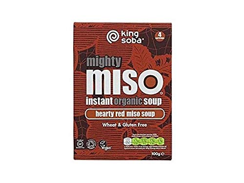 King Soba Organic Instant Hearty Red Chilli Miso Ramen Soup, 100 g, Pack of 5