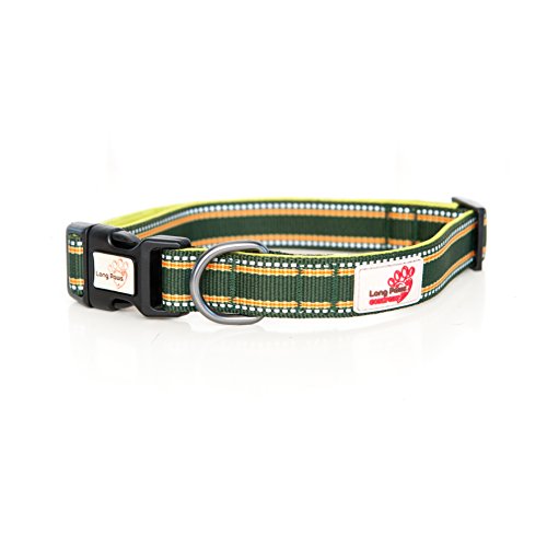 Long Paws Comfort Collection Collar Medium Green