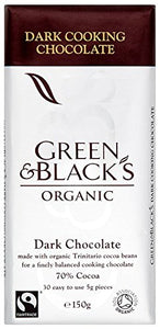 GREEN & BLACK'S Organic Cooking Chocolate Dark 150g (PACK OF 15)