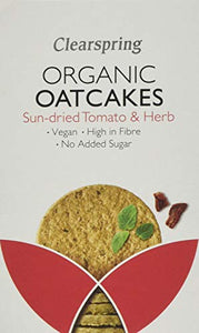 Clearspring Organic Sun-Dried Tomato and Herb Oatcakes, 200g (Pack of 5)