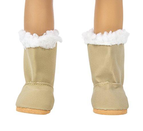 Springfield Collection Sherpa Trim Boots, Tan