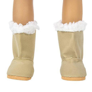 Springfield Collection Sherpa Trim Boots, Tan