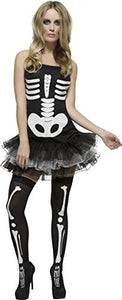 Skeleton Costume - Fever - Adult Fancy Dress Costume - Extra Small