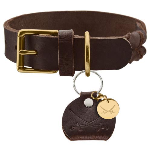 Collar Sansibar Solid, 60 Soft Genuine Cow Leather, Dark Brown | Hunter