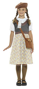 Smiffys Evacuee School Girl - Childrens Fancy Dress Costume,10-12 Years
