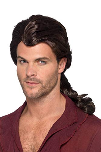 Smiffy's 49004 Marauder Pirate Wig, Mens, Brown, One Size