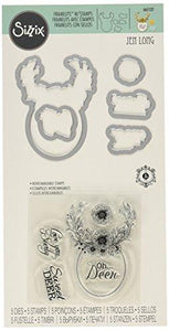 Sizzix 661132 Sweet Deer Framelits Die Set with Stamps by Jen Long (5/Pack)