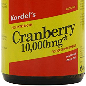 Kordels High Strength Cranberry 10,000mg - 90 Veg Caps (PACK OF 2)