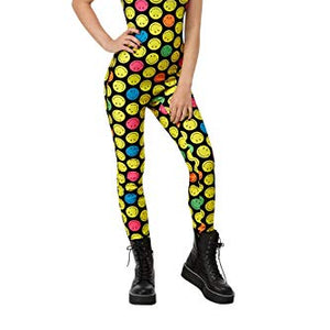 Smiffys 52264L Officially Licensed Smiley Unitard, Women, Multi-Colour, L - UK Size 16-18