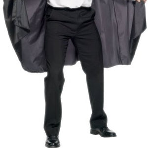 Smiffys Cape Fabric and Stand Up Collar - Black