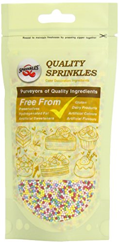 Quality Sprinkles Matt Rainbow Non-Pareils Sprinkles 150 g (Pack of 6)