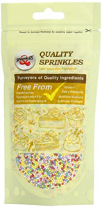 Quality Sprinkles Matt Rainbow Non-Pareils Sprinkles 150 g (Pack of 6)