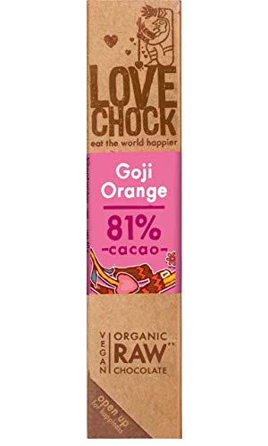 Lovechock | Raw Organic Chocolate Goji & Orange | 4 X 40G