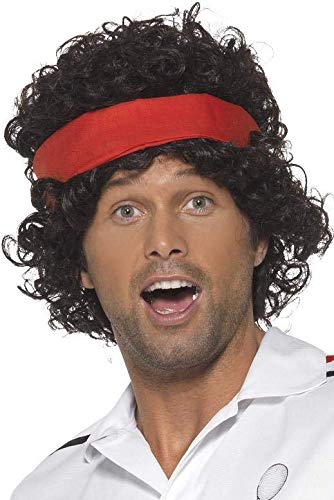 Smiffys Eighties Tennis Player Wig with Headband