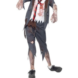Smiffys Tween's Zombie School Boy Costume, Trousers, Jacket, Mock Shirt and Tie, Serious Fun, Size Tween, 43022