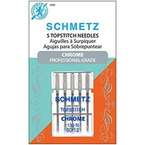 Schmetz SCH4092 Topstitch Size 80/12 Needle Chrome Topstitch
