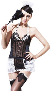 Fever, Women's Maid Set, Small, Black/White
