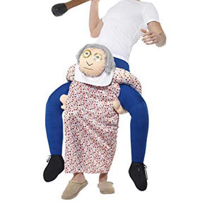Smiffys 48813 Piggyback Grandma Costume, Multi-Colour, One Size