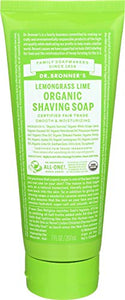 Dr. Bronner's Organic Shaving Gels Lemongrass Lime at Least 95% Organic, 7 Ounce