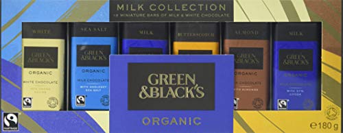 Green & Black's Organic Milk Miniature Chocolate Bar Collection, 180g (Pack of 2)