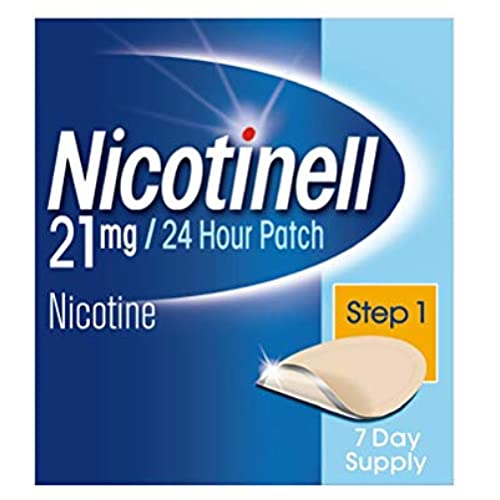 Nicotinell Nicotine Patch, Quit Smoking Aid Step 1, 24 Hour Patch, 21 mg,